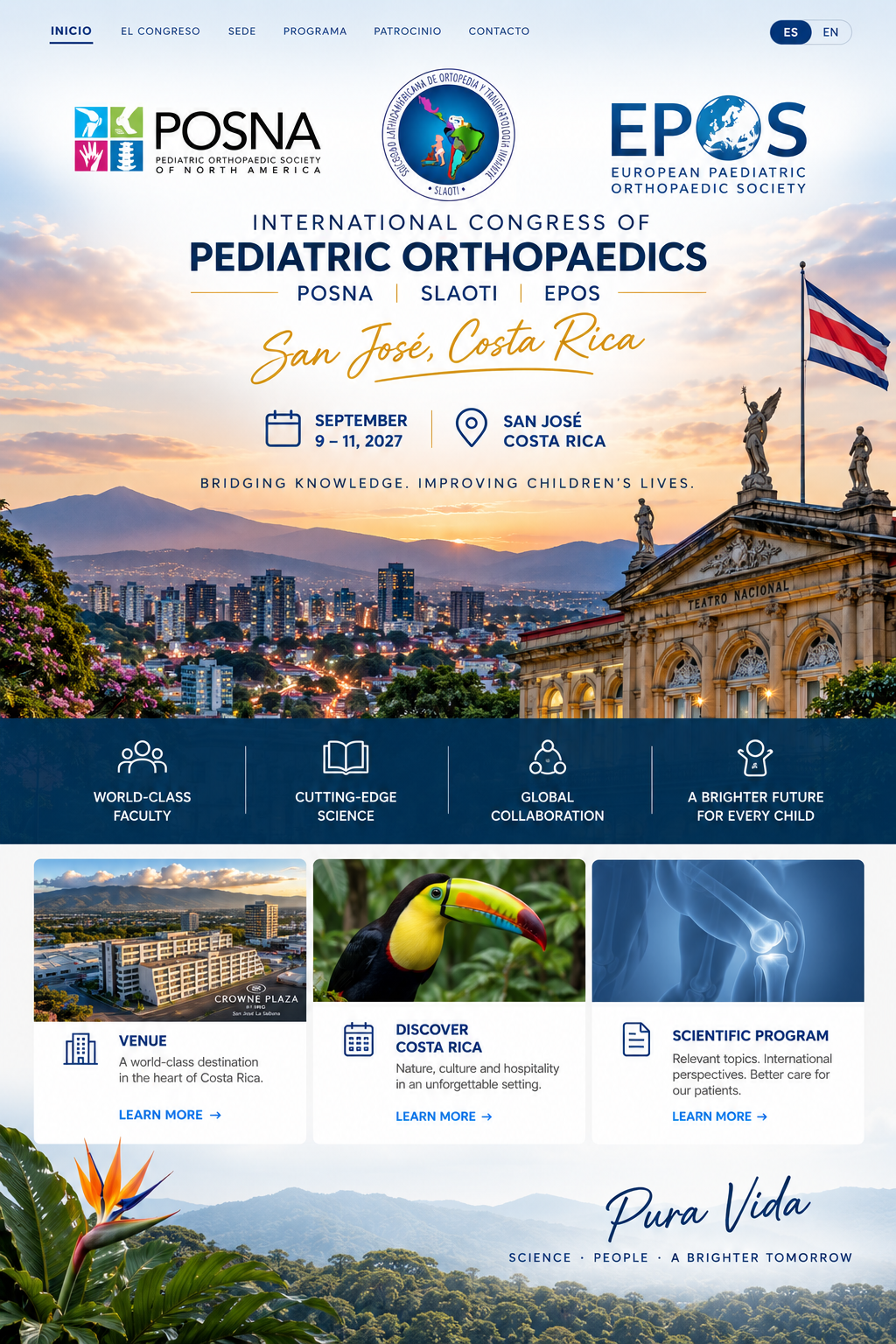 POSNA SLAOTI EPOS 2027 International Congress of Pediatric Orthopaedics, San José, Costa Rica, September 9–11, 2027